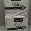 Depend Guards Incontinence Pads for Men, Maximum Absorbency, 104 Count (2 Packs of 52), Packaging May Vary