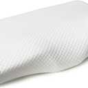 Contour Memory Foam Pillow Orthopedic Sleeping Pillows, Ergonomic Cervical Pillow for Neck Pain - for Side Sleepers, Back and Stomach Sleepers, Free Pillowcase Included (Firm & Standard Size (Standard(21*13*3.9 inches), White)