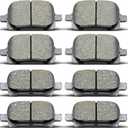 D707 D828 Front Rear Ceramic Brake Pads Set Fit For 2000-2004 Toyota Avalon, For 1999-2003 TOYOTA SOLARA, For 2000-2001 TOYOTA CAMRY (8 pcs)