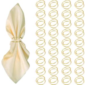 Gold Napkin Rings - 36 PCS Metal Spiral Napkin Rings(Spiral) Napkin Holders Buckles for Family Dinner, Wedding, Party,Table Decorations
