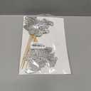 10 PCS Sweet 16 Centerpiece Sticks Double Sided Glitter Happy 16th Birthday Cake Toppers Number 16 Centerpieces for Tables Flower Topper Decorations 16th Birthday Party Centerpiece Supplies Silver