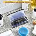 3 x African Net Sponge Authentic with Knots, 2 Pieces Exfoliating Body Scrubber for All Skin Types, Real African Exfoliating Bath Sponge Wash Cloths, Shower Accessories for Women Men (Blue & Green)