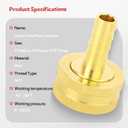 2Pcs 1/2 Barb to 3/4 GHT Female Thread Brass Garden Hose Pipe Connector, Hose Swivel Adapter for Garden Hose Repair
