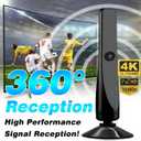 TV Antenna, Amplified HD Digital TV Antenna,for Long Range Reception,All Smart HD Digital Antennas with Amplifier Signal Booster for Local Channels Supports 4K 1080P,with High Performance Coax Cable