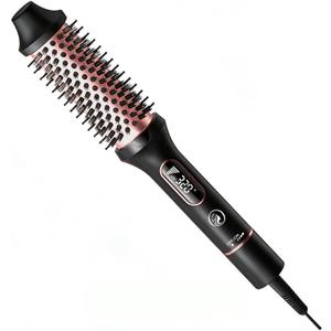 CINOSTAR Heated Round Brush for Blowout Look Volumizer, 1.5 inch Styler Tool, 6 Temps Ionic Thermal Brush, Fast Heating, Dual Voltage for Travel, Purple
