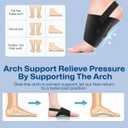 Healrecux Arch Support Braces for Plantar Fasciitis Relief, Adjustable Arch Support Compression Bands, Orthotic Support Sleeves with Gel Pads for Feet Flat, Fallen & High Arches, Foot Pain Support