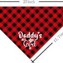 Daddy's Girl Dog Bandana - Printed Pet Scarf Accessories for Small, Medium & Large Dogs - Perfect for Dog Birthday, Christmas & Father's Day Parties