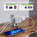 EPICKA Hybrid European Travel Plug Adapter,2-Pack Foldable Detachable Type C (EU) VisaPlug, 8-in-1 International Power Adapter with 4 USB Ports (2 USB-C PD 20W), US to Europe