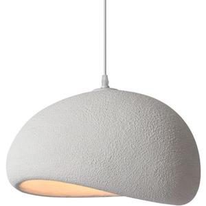 30cm Modern Pendant Light for Dining Room Kitchen Island Hallway Restaurant Hanging Lamp E26 Base Japanese Wabi-Sabi Style Bird Nest Shape Lighting Fixture (Matte White,B Shape, 30cm/11.8inch) (30cm/11.8inch, Matte White,B Shape)