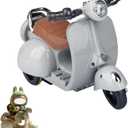 Scooter for Labubu with Light and Music, Have A Seat for Labubu Accessories, Mini Electric Doll Scooter Interactive Decor Desktop Ornaments for Labubu Collectors (Grey)