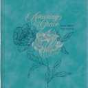 Christian Art Gifts 2026 18 Month Premium Zippered Vegan Leather Daily Planner for Women: Amazing Grace Encouraging Scripture, Weekly & Monthly Planning, Organizing, Goals, Reminders, Teal Floral