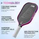DGYGQ Pickleball Paddles, T700SC Power Carbon Fiber Pickleball Paddle with Polypropylene Honeycomb Core, Increased Power for Ultimate Spin & Consistency