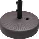 ABCCANOPY Patio Umbrella Base, 48.5lbs Capacity Fillable Market Patio Outdoor Heavy Duty Umbrella Stand(Brown)