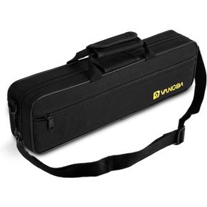 Vangoa Flute Case Carrying Bag Waterproof Lightweight for 16 Holes Flute C Foot with Adjustable Shoulder Strap and Exterior Pocket