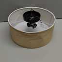 13 Inch Flush Mount Ceiling Light with Burlap Linen Drum Shade, Semi Flush Mount Ceiling Fixture, 3-Light Drum Light Fixture, Rustic Farmhouse Style for Bedroom, Living Room, Hallway, Entryway (Beige)