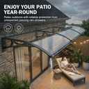 HIAPES Awning for Door Entrance, Awnings for Doors, Window Awnings Exterior Polycarbonate Cover Outdoor Front Door Patio UV/Rain/Snow Protection, Door Awnings Exterior for Porch/Patio/Deck, Size: 40" x 80"
