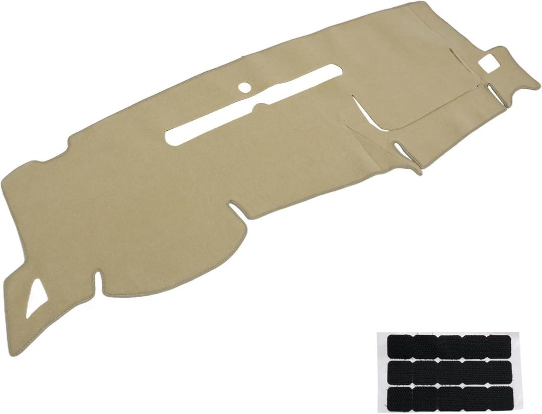 Dashboard Dash Cover Pretector Mat Carpet Beige Tan Fit for Chevy Chevrolet Silverado 1500 LT/WT 2500 HD 3500 HD GMC Sierra 2007 2008 2009 2010 2011 2012 2013