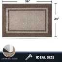 PURRUGS Dirt Trapping Door Mat 24" x 36", Non-Slip Machine Washable Entryway Rug, Entrance Mat, Indoor Front Door Mat, Super Absorbent Entry Rug for Muddy Shoes & Paws, Beige & Grayish Brown