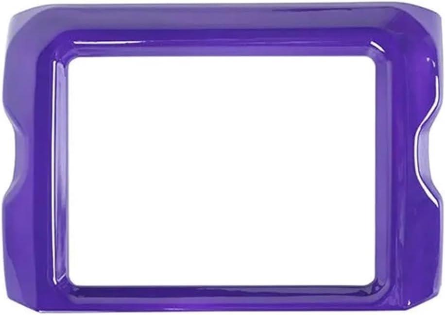 Interior Center Console Navigation Frame Decoration Cover Compatible for Jeep Wrangler JL/JT Gladiator 2018-2023 Car Accessories(Purple1)