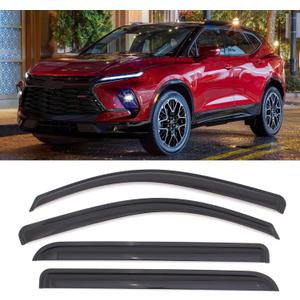 Rain Guards Tape-on Window Deflectors for 2021-2023 Chevy Trailblazer Vent Visors Sun Visors Black 4pcs Wind Vent Visors