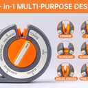 Kitchen Knife Sharpener, 6-in-1 Stage Pocket Knife Sharpeners, Manual Knife Sharpener with Ceramic Rods, Diamond Sand, Tungsten Steel Sheets, Chefs Choice Knife Sharpeners for Kitchen Knives