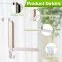 Over The Door Drying Rack, 1 Pack Foldable Over The Door Hooks Hanger for Laundry Clothes Heavy Duty Door Organizer Rack Coat Towels Hanging Storage for Bedroom Bathroom Kitchen