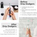 2 x The Drip Dodger Electric Toothbrush Drip Guard (Pack of 2)  Adjustable Silicone Ring to Keep Charging Base Clean  Fits Oral-B, Sonicare & More  Dishwasher-Safe - Stops Paste & Water Mess (1 Black, 1 White)