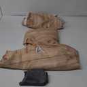 Picnic Table Cover with Bench Covers Elastic Edges, Brown Wooden Fitted Table Cover, Outdoor Patio Camping Essentials 72 Inch 3PCS, Waterproof Camping Fitted Tablecloth with Drawstring Bag