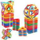 Magnetic Tiles for 3 4 5 6 7 8+ Year Old Boys Girls Upgrade Magnetic Building Blocks Set Educational STEM Toys Christmas Birthday Gift Toys for Kids Ages 3+