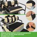 10L0L Golf Cart Front & Rear Seat Covers Full Set for Yamaha G2 G8 G9 G11 G14 G16 G19 G20 G21 G22 & Club Car DS Pre-2000, Tomberlin Emerge E2, E-Z-GO Marathon, Fits 4 Passenger Seat Golf Cart