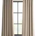 HPD Half Price Drapes Italian Faux Linen Curtains 84 Inches Long Room Darkening Curtains for Bedroom and Living Room 50 X 84, (1 Panel), Sepia Beige