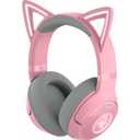 Razer Kraken Kitty V2 BT Wireless RGB Headset: Chroma RGB Kitty Ears & Earcups - Bluetooth 5.2-40 mm Drivers - Noise-Cancelling Mics - Lightweight - 40 Hr Battery w/Type C Charging - Quartz Pink