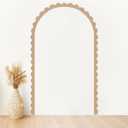 Novabright Unfinished Scalloped Decorative Wood Trim Pre-Cut Wood Molding Cute DIY Scalloped Edge Moulding Trim Decorative Wainscoting Panel for Home Wall Cabinet Shelf Window Door, 60 x 36 Inch