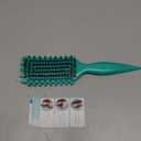 Curly Hair Brush, Curl Defining Brush with Soft Boar Bristles Detangling Tangled Glides, Wide-Teeth Design Effortlessly Shaping & Defining Curls, Curling Definer for Wet & Dry Hair (Green)