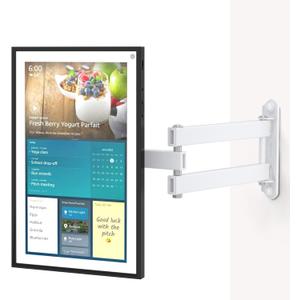 WALI Wall Mount for Show 21, Show 15, Adjustable Wall Mounting Bracket with Heavy Duty 15” Extension Arm, Rotate Tilt Swivel for Show 21, Show 15, Holds up to 33lbs, White