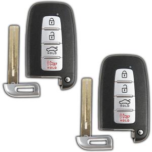 2X KeylessOption Key Fob Replacement for 2009 2010 2011 2012 2013 2014 2015 Hyundai Elantra Genesis Sonata Kia Optima Sorento Remote, 4-Button SY5HMFNA04, Locksmith Required (Two)