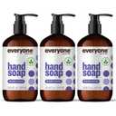 Everyone Liquid Hand Soap, 12.75 Ounce (Pack of 3), Lavender and Coconut, Plant-Based Cleanser with Pure Essential Oils