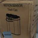Ninestars DZT-70-11R Automatic Touchless Motion Sensor Semi-Round Trash Can/Recycler, 18.5 Gal. 70 L., Stainless Steel
