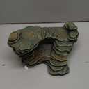 Turtle Basking Platform Shale Scape Step Ledge, Reptile Ladder Resting Terrace Aquarium Decor, Great for Reptiles, Amphibians, Frogs, Small Turtle