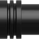 Curtain Rods for Windows 66 to 120 inches, 6/8 inch Diameter Adjustable Length End Cap Style Curtain Rod Set, Decorative Curtain Rod with Brackets - Black