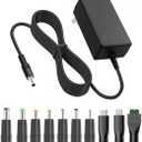 12V 2A Power Supply AC DC Adapter with 10 Tips, Universal DC in 12 Volt 2 Amp Power Cord, Converter Transformer 100-240v, 50/60HZ, 5.5x2.5mm DC Output Jack
