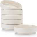 famiware Star Soy Sauce Dish Ceramic Dipping Bowls Set of 5, 4 oz Individual Dip Sauce Cups/Bowls/Dishes/Plates, Small Serving Bowl for Side Dishes, Dessert, Ice Cream, Sushi - Matte White