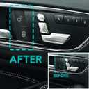 Car Interior Stickers Button Decals Compatible with 2008-2014 Mercedes Benz W204 C250 C350 E-Class Steering Wheel AC Window Radio Number Door Repair Sticker Kit
