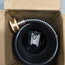 RAYRONG 3/8" Lightweight Coil Garden Hose 32 FT, EVA Flexible Curly Water Pipes with 5-Pattern Spray Nozzle for Boat, Greenhouse, Yard, Patio, Green (32 FT(10M))