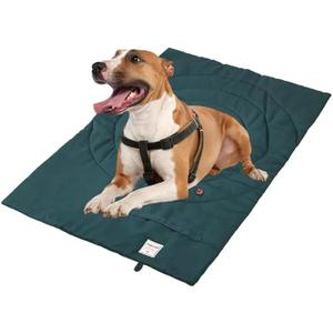 DogLem Foldable Waterproof Dog Mat | 45"×27" Portable Camping Travel Bed with Handle | All-Breed Training Pad, Machine Washable | Blocks Moisture, Easy Clean for Outdoor Adventures, Gray