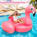 TURNMEON 102" Giant Flamingo Pool Float Inflatable Summer Beach Float Swimming Pool Party Toys Ride-on Lounge Raft Water Pool Floatie for 2-4 Multi Players Adults Lake Floats, Flamingo