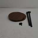 Adjustable End Table, Small Round Side Table, Drink Table for Small Spaces, Pedestal Nightstand for Living Room, Bedroom, Sofa Couch, Brown ET-010BR