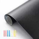 Chalkboard Wallpaper Peel and Stick, 35.4"x118.1" Blackboard Contact Paper Self Adhesive, Vinyl Chalk Board Wall Sticker with 8 Colorful Chalks & 1 Rag