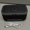 GILLIER Wireless Charging Alarm Clock Radio for Bedrooms  15W Fast Wireless Charger Station for iPhone/Samsung, Bluetooth Stereo Speaker with FM Radio, Dimmable Display, USB Port, Sleep Timer, Black