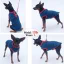 2 Pack Dog Sweater, Warm Puppy Jacket, Autumn Winter Coat, Pet Stretch Fleece Apparel with Buttons for Small Medium Dog Cats (Red+Blue, X-Small)